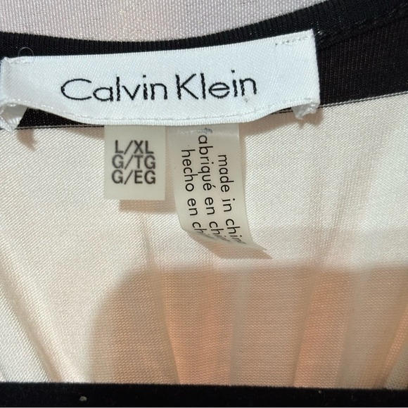 Calvin Klein Black & White Cover Up Maxi Dress Size L/XL - Picture 5 of 16